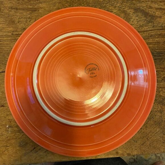 Fiestaware Retired Persimmon Classic Rim 7 1/4" Salad Plate - Picture 2 of 2
